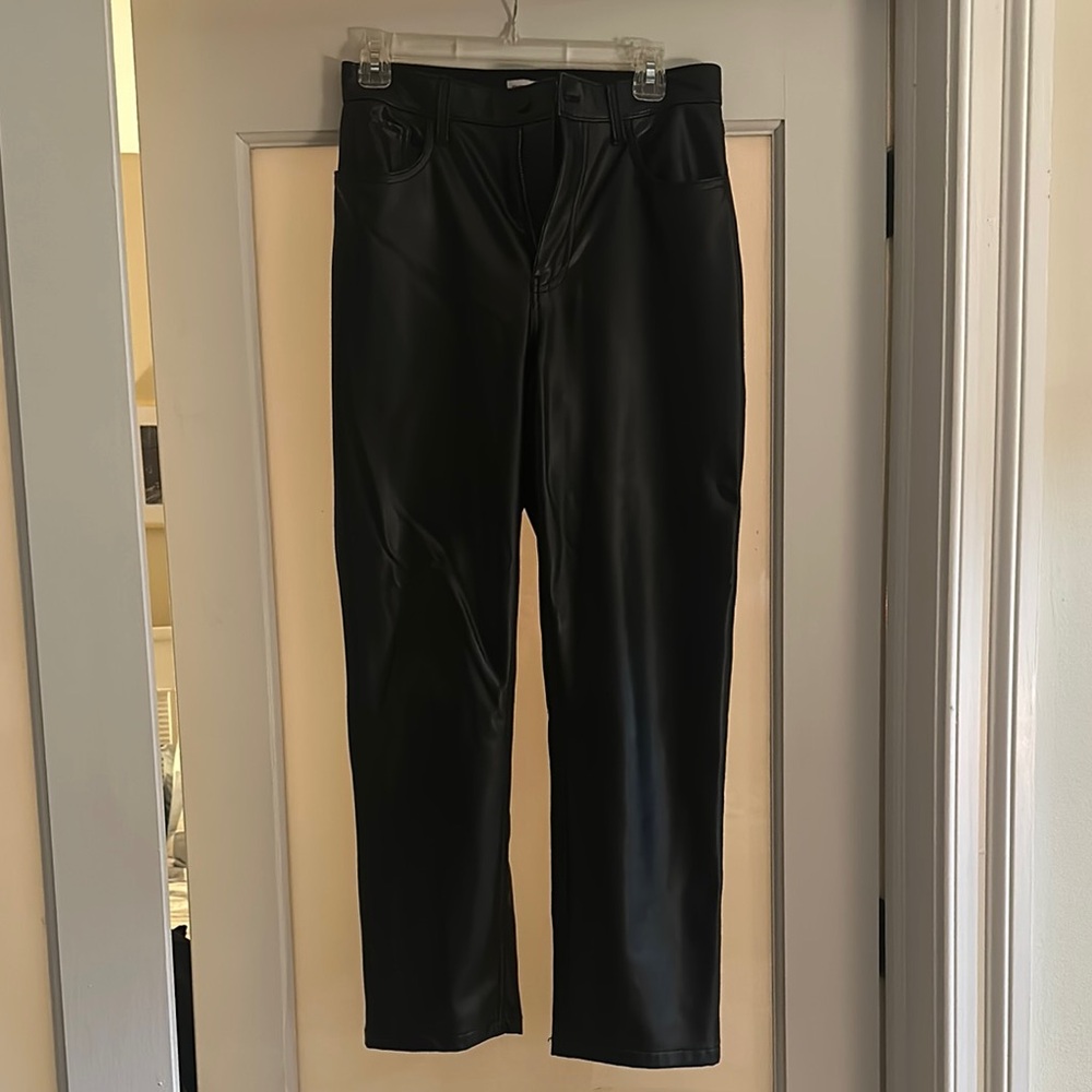 Womens Black Leather Pants
